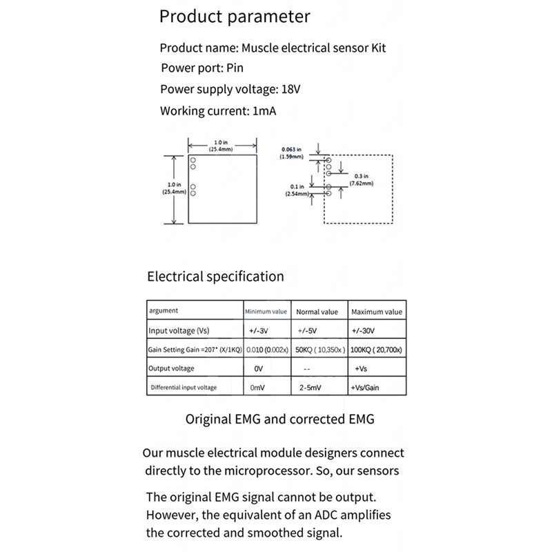 A52T 5X Muscle Electrical Sens - đánh giá và giá Muscle Sensor Emg