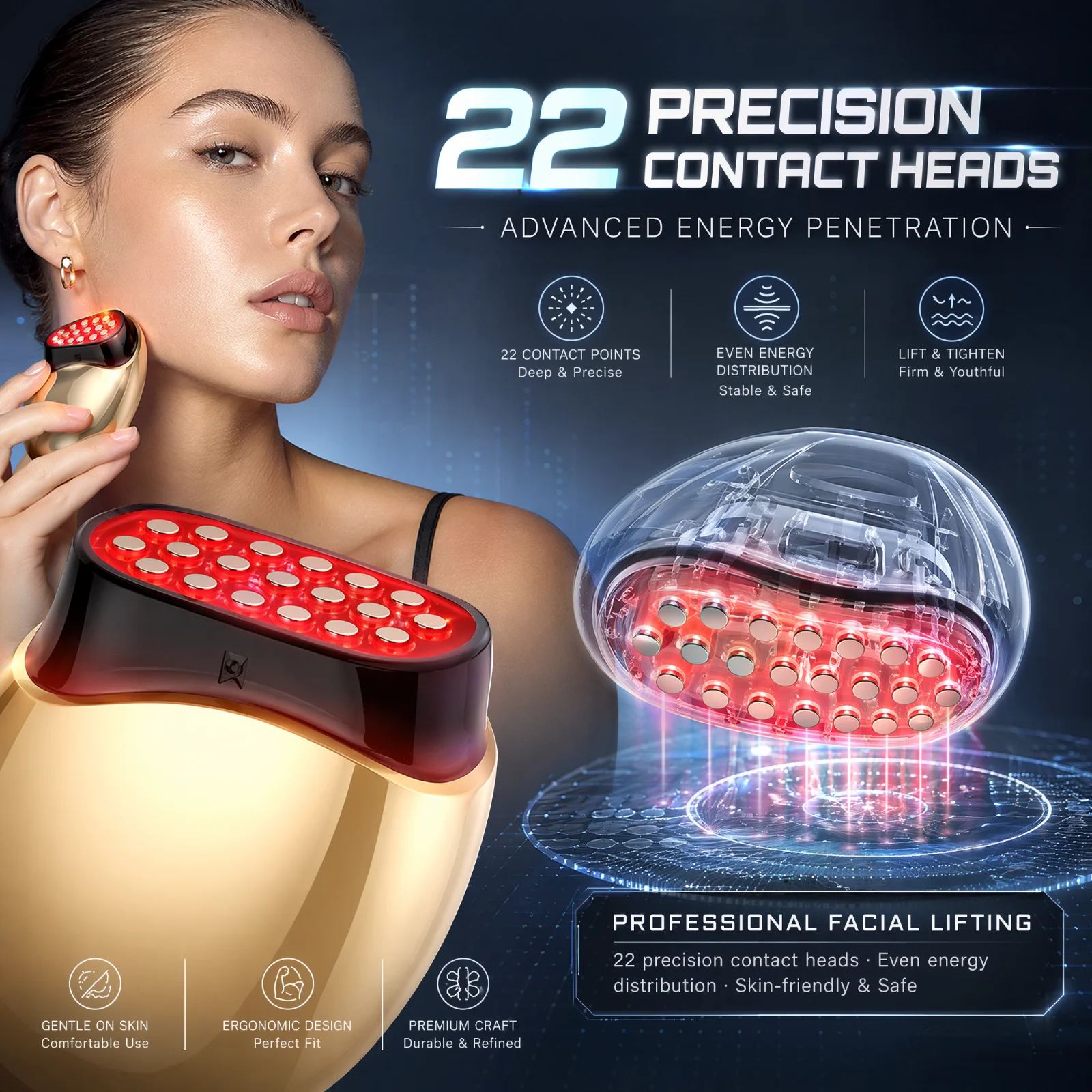 Collagen Beauty Device Facial  - đánh giá và giá Galvanic Skin Sensor