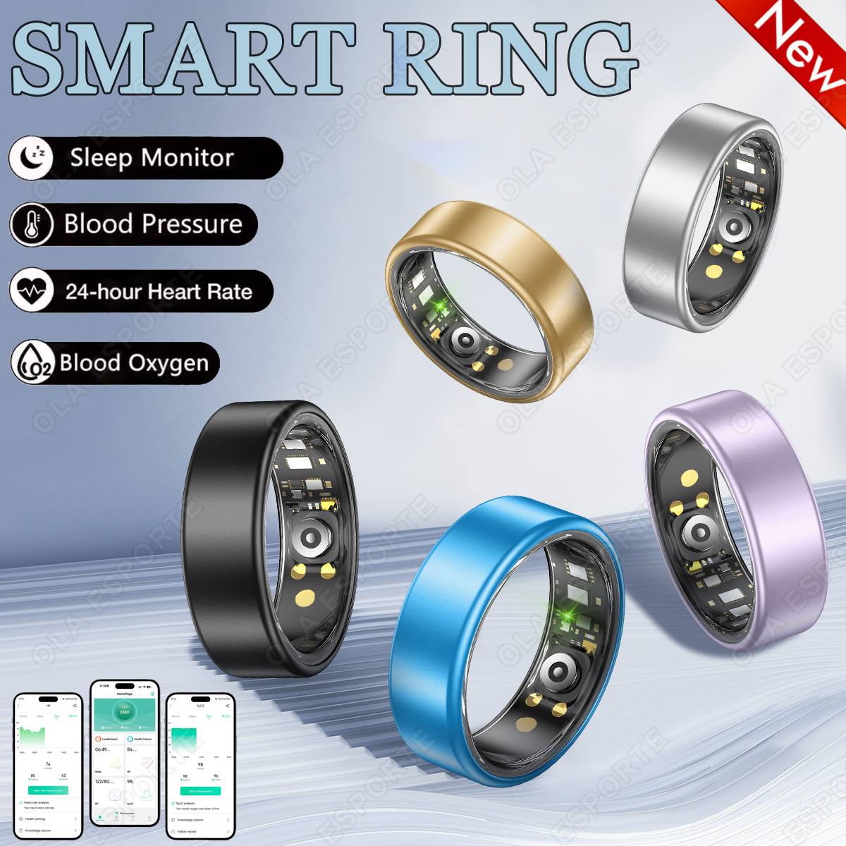 New R09 Smart Ring Men Women w - đánh giá và giá Temperature Ring Skin