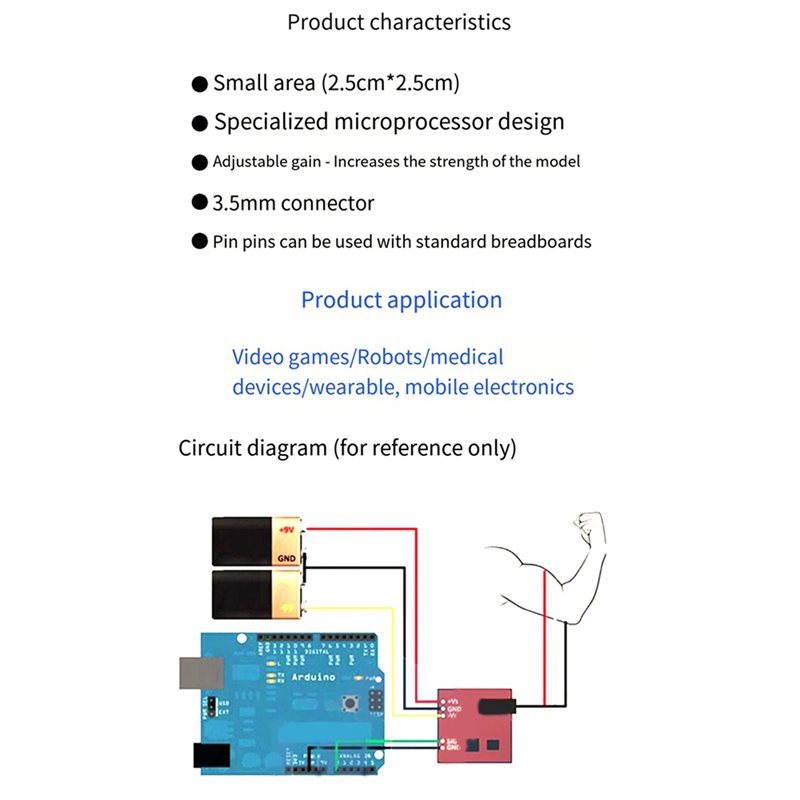 BTLIFE-5X Muscle Electrical Se - đánh giá và giá Muscle Sensor Emg