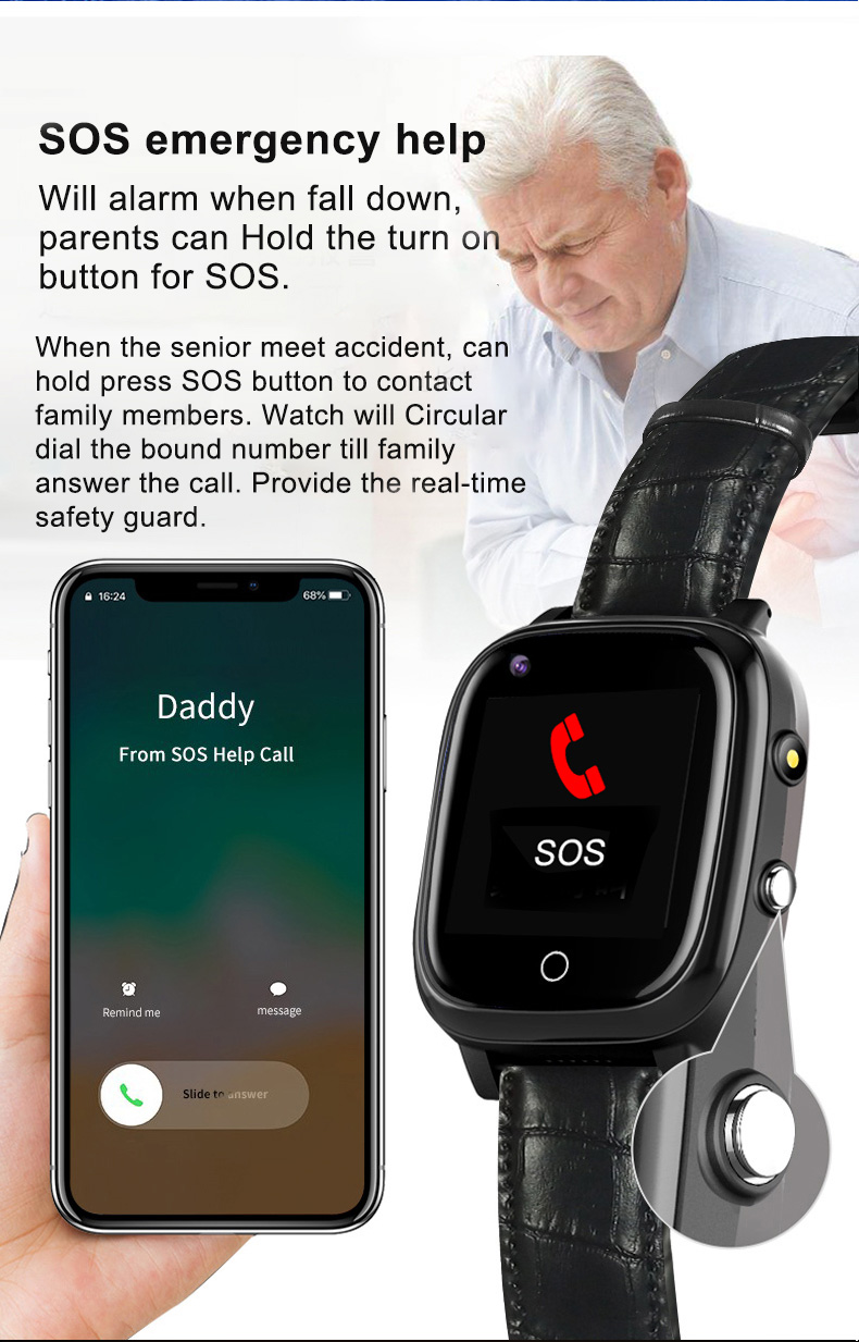 Elderly Smart Watch For Old Pe - đánh giá và giá Fall Detection Watch