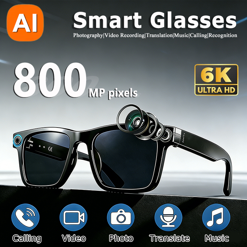 6K HD AI Camera Glasses 800MP  - đánh giá và giá Smart Glasses Lens