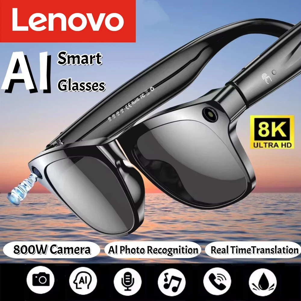 Lenovo AI Smart Glasses 8K HD  - đánh giá và giá Smart Glasses Lens